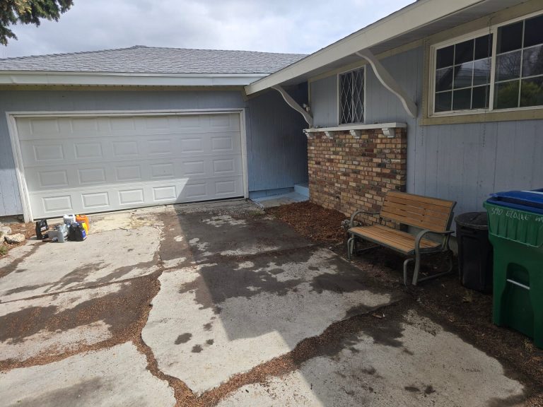 Furniture and household junk hauling job in Reno, NV — wide view